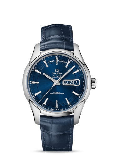 Omega De Ville Hour Vision Master Chronometer Annual Calendar Stainless Steel / Blue